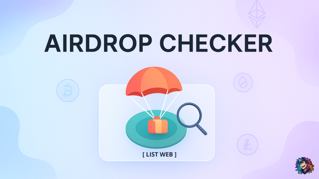 Lista de sitios web oficiales de proyectos con estado de checker de airdrops de criptomonedas